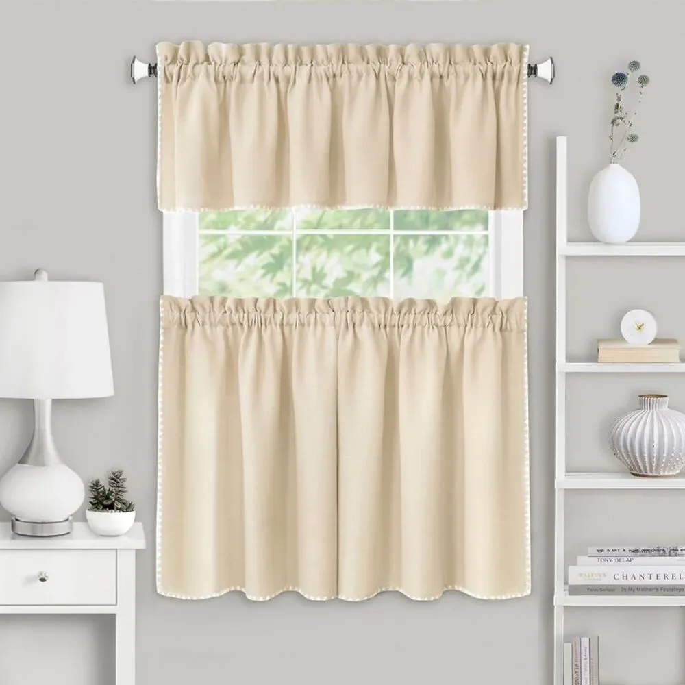 Achim Home Furnishing Kendal Window Curtains for Kitchen and Livingrooms,